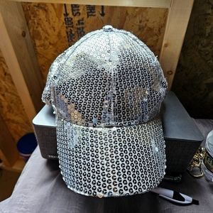 Silver sequin hat
